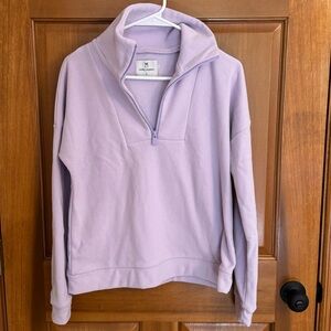 Dudley Stephens Putnam Pullover 1/4 Zip in Lavender - Size S